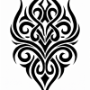 Tatouage Tribal Épuré Noir et Blanc Tatouage Tribal Épuré Noir et Blanc