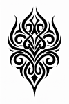 Tatouage Tribal Épuré Noir et Blanc Tatouage Tribal Épuré Noir et Blanc