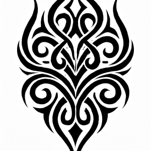 Tatouage Tribal Épuré Noir et Blanc Tatouage Tribal Épuré Noir et Blanc