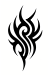 Tatouage tribal fond blanc intact Tatouage tribal fond blanc intact