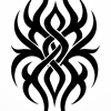 Tatouage tribal fond blanc stylé Tatouage tribal fond blanc stylé