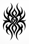 Tatouage tribal fond blanc stylé Tatouage tribal fond blanc stylé