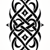 Tatouage tribal géométrique entrelacé Tatouage tribal géométrique entrelacé
