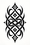 Tatouage tribal géométrique entrelacé Tatouage tribal géométrique entrelacé