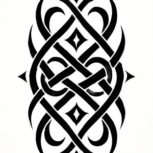 Tatouage tribal géométrique entrelacé Tatouage tribal géométrique entrelacé