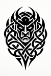 Tatouage Tribal Guerrier Totem Interlacé tatouage-tribal-guerrier-totem-interlace
