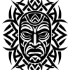 Tatouage Tribal Masque Ancestral Entrelacé tatouage-tribal-masque-ancestral-entrelace