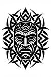 Tatouage Tribal Masque Ancestral Entrelacé tatouage-tribal-masque-ancestral-entrelace