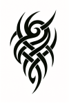 Tatouage tribal motifs entrelacés Tatouage tribal motifs entrelacés