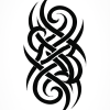 Tatouage tribal motifs entrelacés Tatouage tribal motifs entrelacés