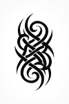 Tatouage tribal motifs entrelacés Tatouage tribal motifs entrelacés