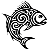Tatouage Tribal Poisson Contour Accentué tatouage-tribal-poisson-contour-accentue