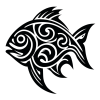 Tatouage Tribal Poisson Contours Nets Tatouage Tribal Poisson Contours Nets