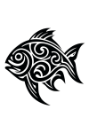 Tatouage Tribal Poisson Contours Nets Tatouage Tribal Poisson Contours Nets