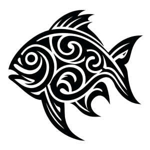 Tatouage Tribal Poisson Contours Nets Tatouage Tribal Poisson Contours Nets