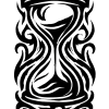 Tatouage Tribal Sablier Contrasté Tatouage Tribal Sablier Contrasté