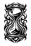Tatouage Tribal Sablier Contrasté Tatouage Tribal Sablier Contrasté
