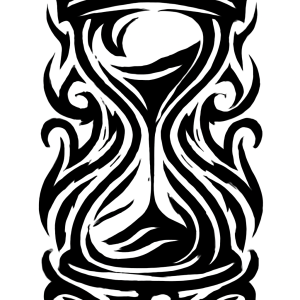 Tatouage Tribal Sablier Contrasté Tatouage Tribal Sablier Contrasté