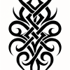 Tatouage Tribal Symétrie Entrelacée Tatouage Tribal Symétrie Entrelacée