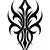Tatouage tribal symétrique épuré Tatouage tribal symétrique épuré