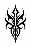 Tatouage tribal symétrique épuré Tatouage tribal symétrique épuré