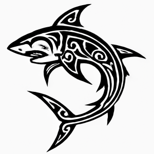 Tatouage tribalisme requin précis Tatouage tribalisme requin précis