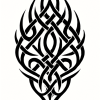 Tatouage Tribu Symétrie Élégante Tatouage Tribu Symétrie Élégante