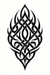 Tatouage Tribu Symétrie Élégante Tatouage Tribu Symétrie Élégante