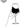 mini-art-corporel-temporaire-verre-de-vin-stylisé mini-art-corporel-temporaire-verre-de-vin-stylisé
