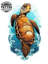 dessin-temporaire-tortue-pour-jambe