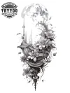 tatouage-temporair-lune-mollet-design-unique tatouage-temporair-lune-mollet-design-unique