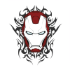 Tatouage Masque Iron Man Tribal tatouage-masque-iron-man-tribal