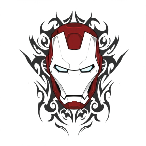 Tatouage Masque Iron Man Tribal tatouage-masque-iron-man-tribal