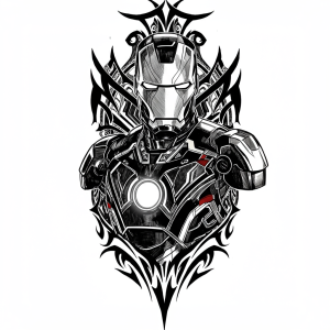 Tatouage Iron Man Tribal Fond Blanc tatouage-iron-man-tribal-fond-blanc