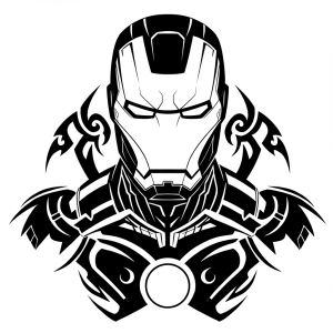 Tatouage Iron Man Tribal Hawaïen tatouage-iron-man-tribal-hawaien