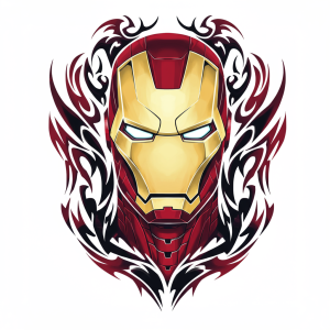 Tatouage Iron Man Tribal Graphique tatouage-iron-man-tribal-graphique